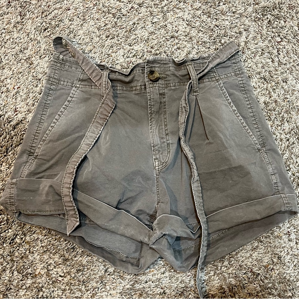 American Eagle Outfitters Shorts | High-Waisted Paperbag Short Tie Waist